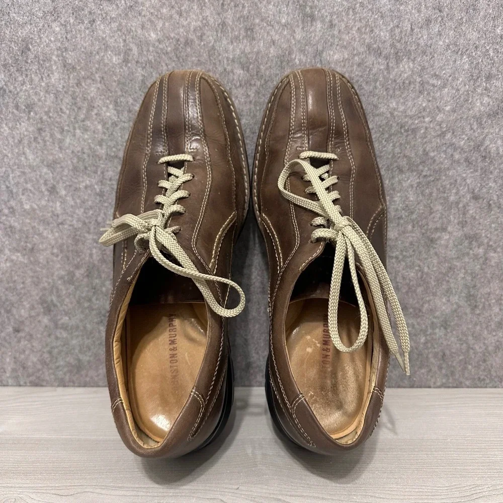 Johnston & Murphy Mens Brown Leather‎ Lace Up Oxford Shoes 20-7477 Size 9.5